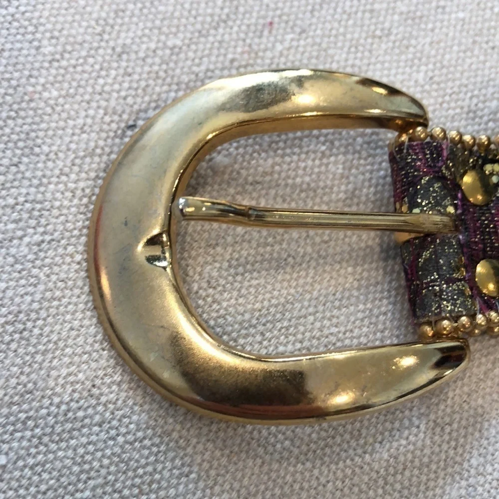 Elite Floral Gold Metallic Accent‎ Belt